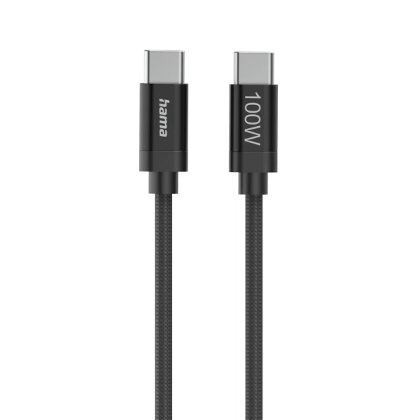 Cavo USB-C maschio Hama Fabric - Potenza massima 100 W - Lunghezza 1 Cavo USB-C maschio Hama Fabric - Potenza massima 100 W - Lunghezza 1