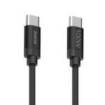 Cavo USB-C maschio Hama Fabric - Potenza massima 100 W - Lunghezza 1,5 m - Nylon - Velocità fino a 480 Mbps - Doppia schermatura - Colore nero - immagine 3