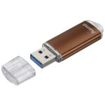 Hama Laeta Memoria Pendrive USB 3.0 con cappuccio - Capacità 16 GB - Trasferimento 70 Mb/s - Corpo metallico - 60x18x9 mm - Colore marrone - immagine 2