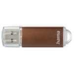 Hama Laeta Memoria Pendrive USB 3.0 con cappuccio - Capacità 16 GB - Trasferimento 70 Mb/s - Corpo metallico - 60x18x9 mm - Colore marrone - immagine 3