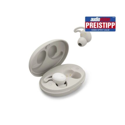 Hama Spirit Calm Cuffie con microfono omnidirezionale - Bluetooth - Portata 10 m - Assistente vocale - Ricarica tramite USB-C - Colore beige