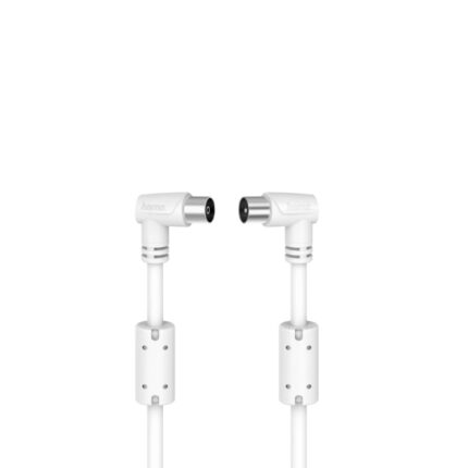 Cavo coassiale per antenna maschio/femmina Hama Essential - Adattatore - Lunghezza 3 m - Tripla schermatura - Schermatura 90 dB - Impedenza 75 Ohm - Colore bianco