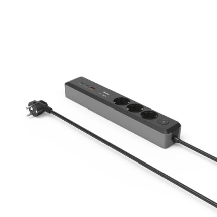 4 m - 3x Schuko - 2x USB-C - 1x USB-A - Interruttore di accensione - Spina Schuko angolata - Power Delivery - 4
