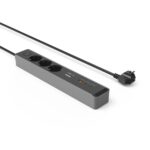 Hama Presa multipla con 6 prese - Cavo 1,4 m - 3x Schuko - 2x USB-C - 1x USB-A - Interruttore di accensione - Spina Schuko angolata - Power Delivery - 4,4x6x33 cm - Colore nero e grigio - immagine 5