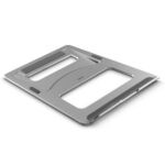 Hama Supporto in alluminio per laptop fino a 15,6" - Supporta fino a 5 kg - Pieghevole - Antiscivolo - Alluminio - 23x23x1 cm - Colore argento - immagine 3