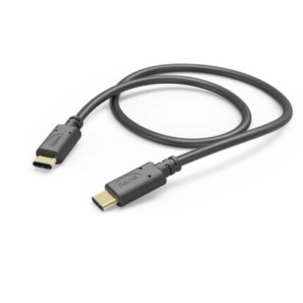 Cavo USB-C maschio Hama - Potenza massima 60 W - Lunghezza 1 m - Velocità fino a 480 Mbps - Placcato in oro - Colore nero