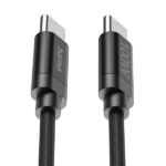 Cavo USB-C maschio Hama Fabric - Potenza massima 100 W - Lunghezza 3 m - Nylon - Velocità fino a 480 Mbps - Doppia schermatura - Colore nero - immagine 2