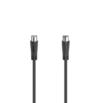 Cavo coassiale per antenna Hama Essential maschio/femmina - Lunghezza 3 m - Doppia schermatura - Schermatura 90 dB - Impedenza 75 Ohm - Colore nero