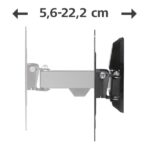 Hama Supporto a parete per TV fino a 48" - Peso max 20 kg - Inclinabile - Girevole - VESA 200x200 mm - Acciaio - Gestione cavi - Colore nero - immagine 4