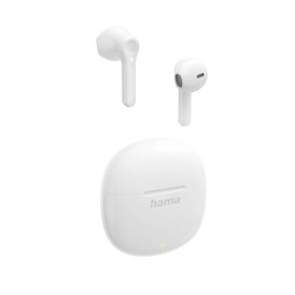 Hama Action One Cuffie con microfono omnidirezionale - Bluetooth - Portata 10 m - Assistente vocale - Ricarica tramite USB-C - Colore bianco