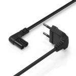 Cavo di alimentazione angolato Hama CEE7/16 maschio - femmina C7 angolato - lunghezza 3 m - sezione 0,75 mm² - colore nero - immagine 4