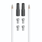 Hama Essential Set di connessione satellitare con 7 pezzi - Cavo coassiale da 20 m - Connettore F x4 - 2 coperture di protezione climatica - Schermatura 100dB