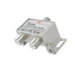 Hama Essential Splitter per antenna - 1 ingresso F femmina - 2 uscite F femmina - Colore argento