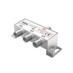 Hama Essential Splitter per antenna - 1 ingresso F femmina - 3 uscite F femmina - Colore argento
