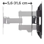 Hama Supporto a parete per TV fino a 48" - Peso max 20 kg - Inclinabile - Girevole - VESA 200x200 mm - Acciaio - Gestione cavi - Colore nero - immagine 4