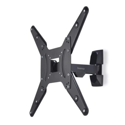 Hama Supporto a parete per TV fino a 65" - Peso max 20 kg - Inclinabile - Girevole - VESA 400x400 mm - Acciaio - Gestione cavi - Colore nero