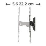 Hama Supporto a parete per TV fino a 65" - Peso max 20 kg - Inclinabile - Girevole - VESA 400x400 mm - Acciaio - Gestione cavi - Colore nero - immagine 4