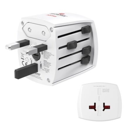 Adattatore da viaggio universale Hama - Potenza fino a 625 W - Tensione 100-250 V - Colore bianco