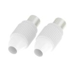 Hama Essential Set di connettori coassiali - Maschio e femmina - Adatto per cavi tra 5 e 7 mm - Fissaggio con pinza - Colore bianco - immagine 3