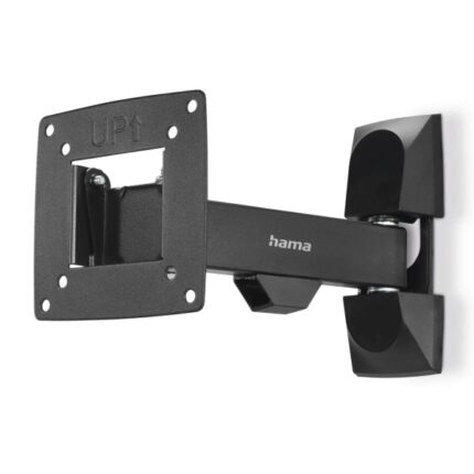 Hama Supporto a parete per TV fino a 26" - Peso max 15 kg - Inclinabile - Girevole - VESA 100x100 mm - Acciaio - Gestione cavi - Colore nero
