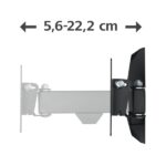 Hama Supporto a parete per TV fino a 26" - Peso max 15 kg - Inclinabile - Girevole - VESA 100x100 mm - Acciaio - Gestione cavi - Colore nero - immagine 4