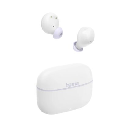 Hama Freedom Buddy II Cuffie con microfono omnidirezionale - Bluetooth - Portata 10 m - Assistente vocale - Ricarica tramite USB-C - Colore bianco