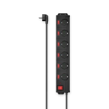 Hama Ciabatta con 6 prese - Potenza massima 3680 W - Cavo 1