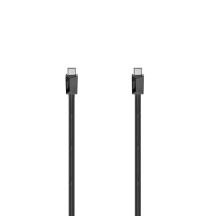 Cavo USB-C maschio Hama Essential - Potenza massima 100 W - Lunghezza 1 m - Velocità fino a 10 Gbps - Doppia schermatura - Colore nero