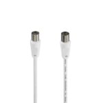 Hama Entry Cavo coassiale per antenna maschio/femmina - Lunghezza 3 m - Schermatura 75 dB - Impedenza 75 Ohm - Colore bianco