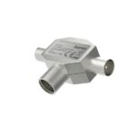 Hama Essential Splitter per antenne - Coassiale femmina - Coassiale maschio x2 - Metallico - Colore argento