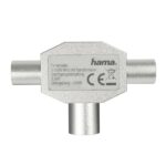 Hama Essential Splitter per antenne - Coassiale femmina - Coassiale maschio x2 - Metallico - Colore argento - immagine 2