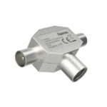 Hama Essential Splitter per antenne - Coassiale femmina - Coassiale maschio x2 - Metallico - Colore argento - immagine 3