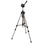 Hama Star 61 Treppiede per fotocamera con filettatura 1/4" - Altezza fino a 153 cm - Peso massimo 3 kg - Manovella nella colonna centrale - Alluminio - Supporto a sgancio rapido - Testa a 3 vie - Colore beige - immagine 2