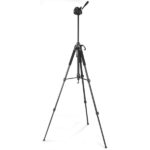 Treppiede Hama per fotocamera con filettatura da 1/4" - Peso max 5 kg - Altezza fino a 170 cm - Supporto per smartphone e tablet - Manovella nella colonna centrale - Alluminio - Supporto a sgancio rapido - Colore nero - immagine 3