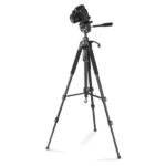 Treppiede Hama per fotocamera con filettatura da 1/4" - Peso max 5 kg - Altezza fino a 170 cm - Supporto per smartphone e tablet - Manovella nella colonna centrale - Alluminio - Supporto a sgancio rapido - Colore nero - immagine 5