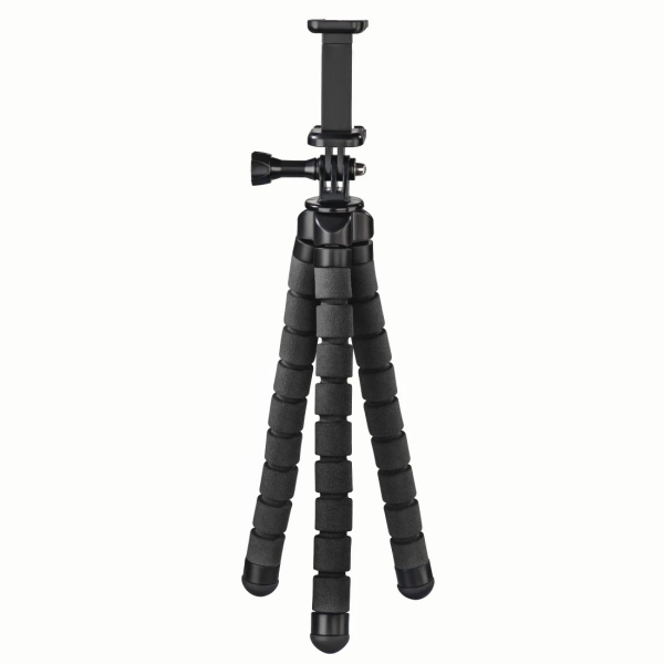 Hama Flex Treppiede per smartphone e videocamera sportiva - Peso massimo 300 g - Pieghevole - Altezza regolabile fino a 26 cm - Plastica - Colore nero Hama Flex Treppiede per smartphone e videocamera sportiva - Peso massimo 300 g - Pieghevole - Altezza regolabile fino a 26 cm - Plastica - Colore nero