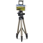 Treppiede Hama per smartphone e tablet - Peso max 500 g - Altezza regolabile fino a 106 cm - Alluminio - Testa a 3 vie - Colore beige