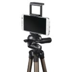 Treppiede Hama per smartphone e tablet - Peso max 500 g - Altezza regolabile fino a 106 cm - Alluminio - Testa a 3 vie - Colore beige - immagine 3