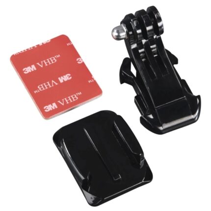 Hama Supporto per casco per videocamera sportiva - Adesivo 3 m - Filettatura standard - Plastica - Colore nero