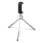 Hama Fancy 2En1 Mini treppiede per smartphone e fotocamera - Peso max 300 g - Altezza regolabile fino a 16 cm - Plastica - Testa a sfera 3D - Colore argento - immagine 2
