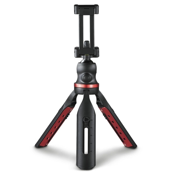 Hama Solid Mini treppiede per smartphone e fotocamera - Peso massimo 270 g - Pieghevole - Altezza regolabile fino a 19 cm - Plastica - Testa a sfera 3D - Colore nero Hama Solid Mini treppiede per smartphone e fotocamera - Peso massimo 270 g - Pieghevole - Altezza regolabile fino a 19 cm - Plastica - Testa a sfera 3D - Colore nero
