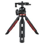 Hama Solid Mini treppiede per smartphone e fotocamera - Peso massimo 270 g - Pieghevole - Altezza regolabile fino a 19 cm - Plastica - Testa a sfera 3D - Colore nero - immagine 2