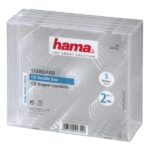 Hama Confezione da 5 custodie doppie vuote per CD/DVD - Polistirolo - 14x12