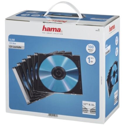 Hama Confezione da 100 custodie vuote per CD/DVD - Polistirolo - 12