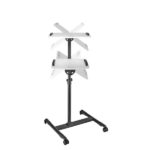 Hama Supporto da pavimento per proiettore con 2 ripiani - Supporta fino a 10 kg - Altezza regolabile - Ruote - Ripiano superiore 42x50 cm - Ripiano inferiore 40x35 cm - Colore nero - immagine 5