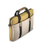 1" - Poliestere riciclato - Tasca frontale - Interno imbottito - 39x5x31cm - Colore beige e giallo
