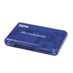 Lettore di schede Hama - Connessione USB-A - CompactFlash - Compatibile con SD - Scheda xd - 57x97x17 mm - Colore blu