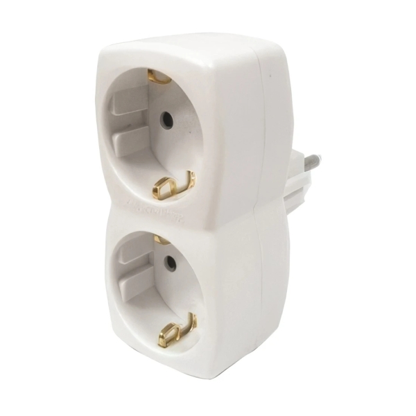 Hama Presa a muro con 2 prese Schuko - Potenza massima 3600 W - Colore bianco Hama Presa a muro con 2 prese Schuko - Potenza massima 3600 W - Colore bianco