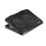 Base di raffreddamento Hama per laptop fino a 15,6" con 2 ventole da 12,5 cm - Silenziosa - Cavo da 50 cm - USB-A - Luce LED - Altezza regolabile - Antiscivolo - 37x27x3 cm - Colore nero - immagine 5