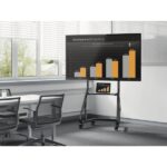 Hama Trolley Supporto con ruote per TV fino a 100" - Peso max 80 kg - VESA 1000x600 mm - Altezza regolabile - Alluminio - 68,3x109,4x168,5 cm - Colore nero - immagine 5
